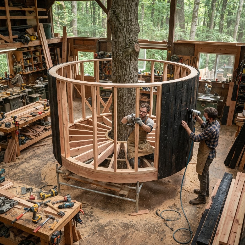 Bespoke Treetop Ocular Camera Obscura Chamber — step 1