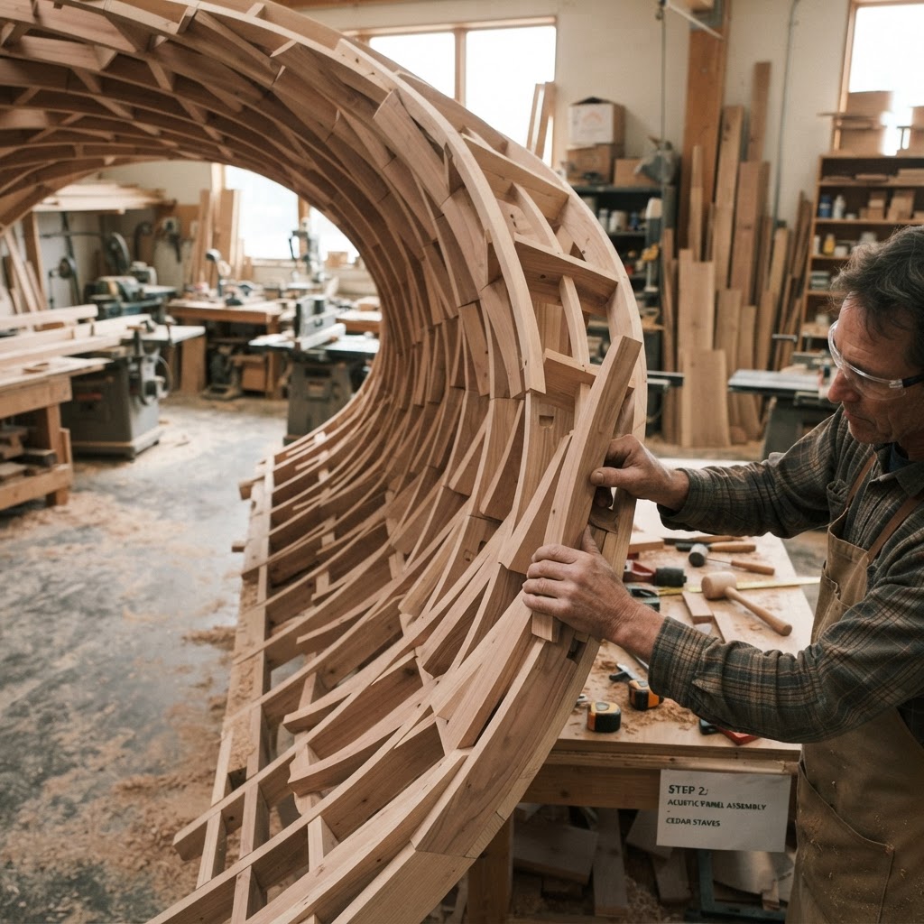 Acoustic Whispering-Gallery Canopy Nest — step 2