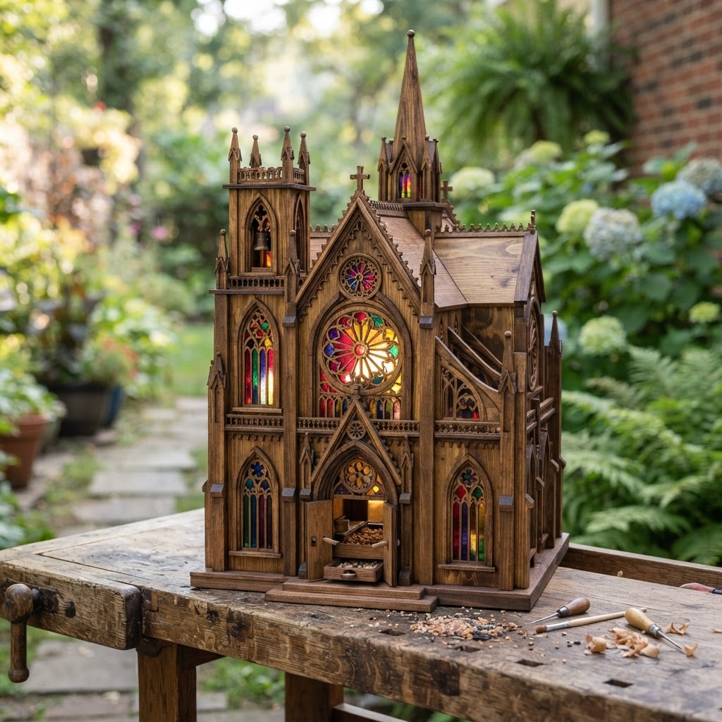 Gothic Cathedral Stained-Glass Seed Sanctuary