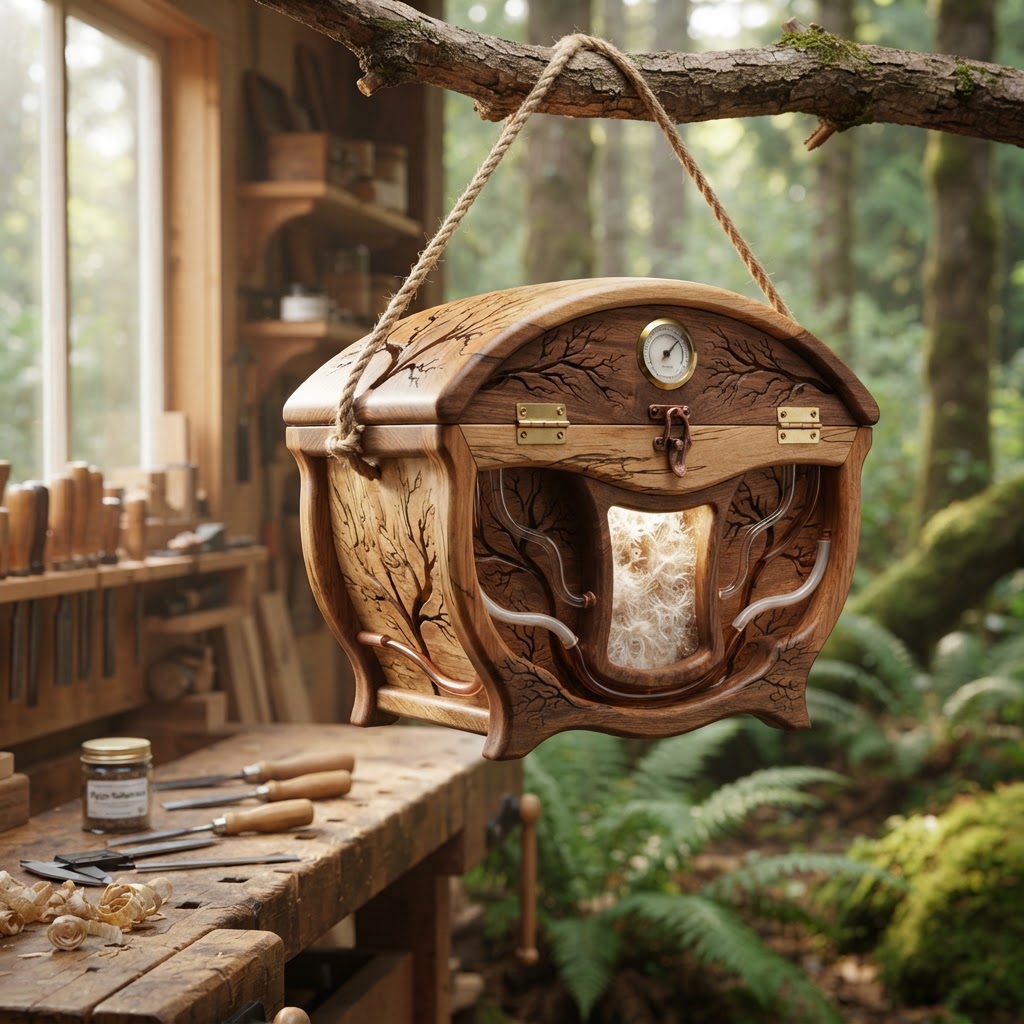 Bespoke Treetop Dendritic Mycelium-Infused Phyto-Kinetic Sap-Flow Canopy Petrichor-Release Humidor