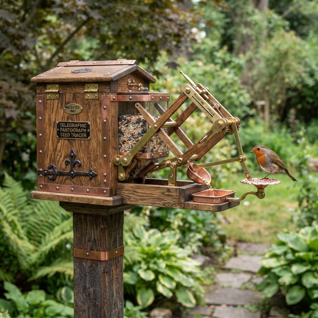 Vintage Patinated Copper Victorian Telegraphic Pantograph Seed Tracer