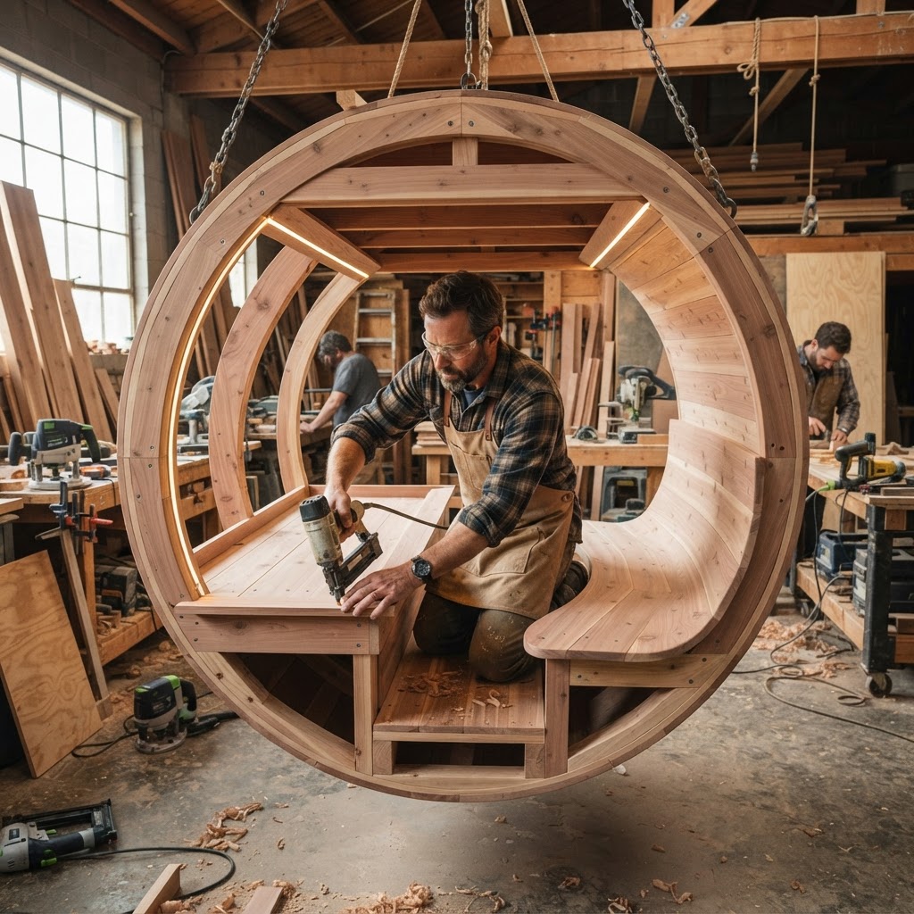 Suspended Cedar Stargazer Nest — step 4