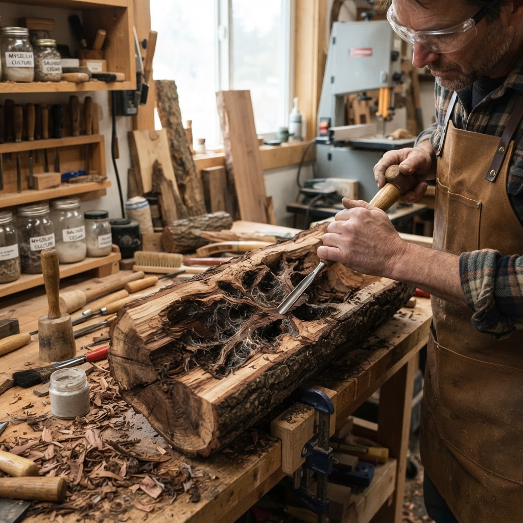Bespoke Treetop Dendritic Mycelium-Infused Phyto-Resonant Sap-Vibration Canopy Amplifier — step 1