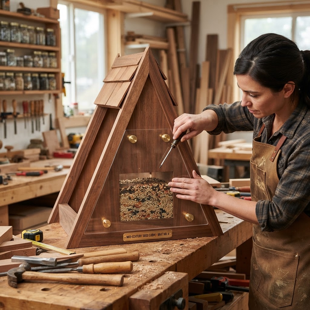 Vintage Mid-Century Modern A-Frame Seed Cabin — step 4
