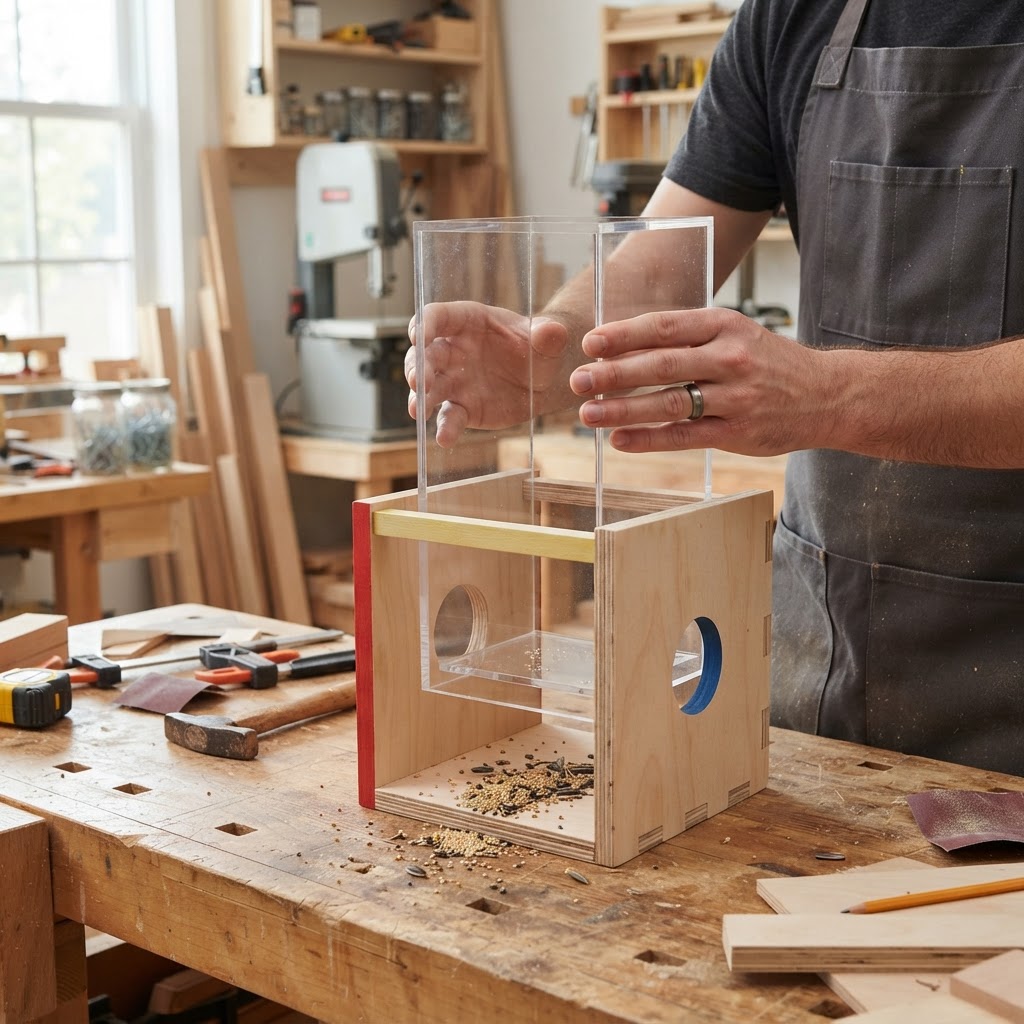 Neon-Accent Bauhaus Geometric Seed Cube — step 2