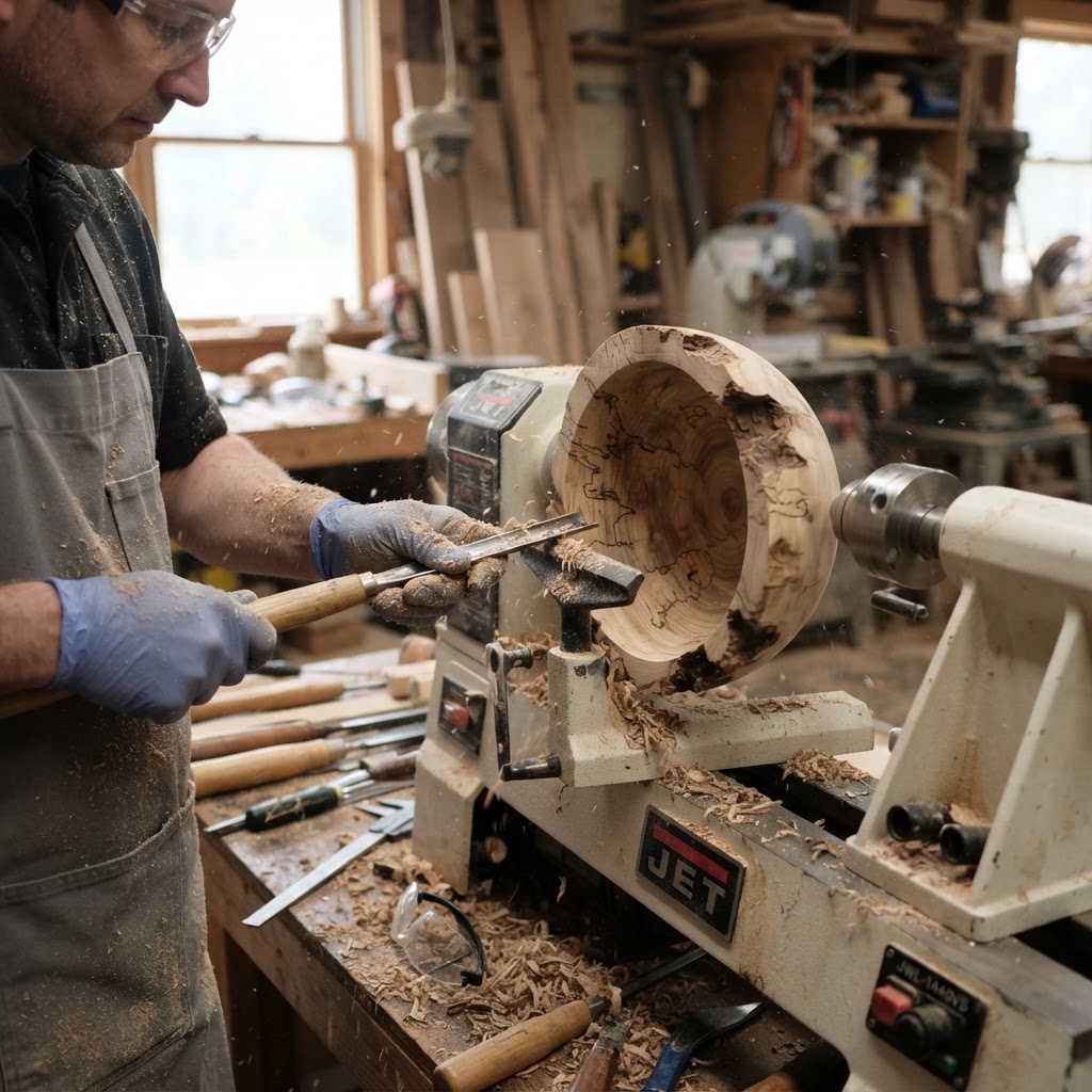 Floating Nebula Resin and Spalted Maple Seed Orb — step 1