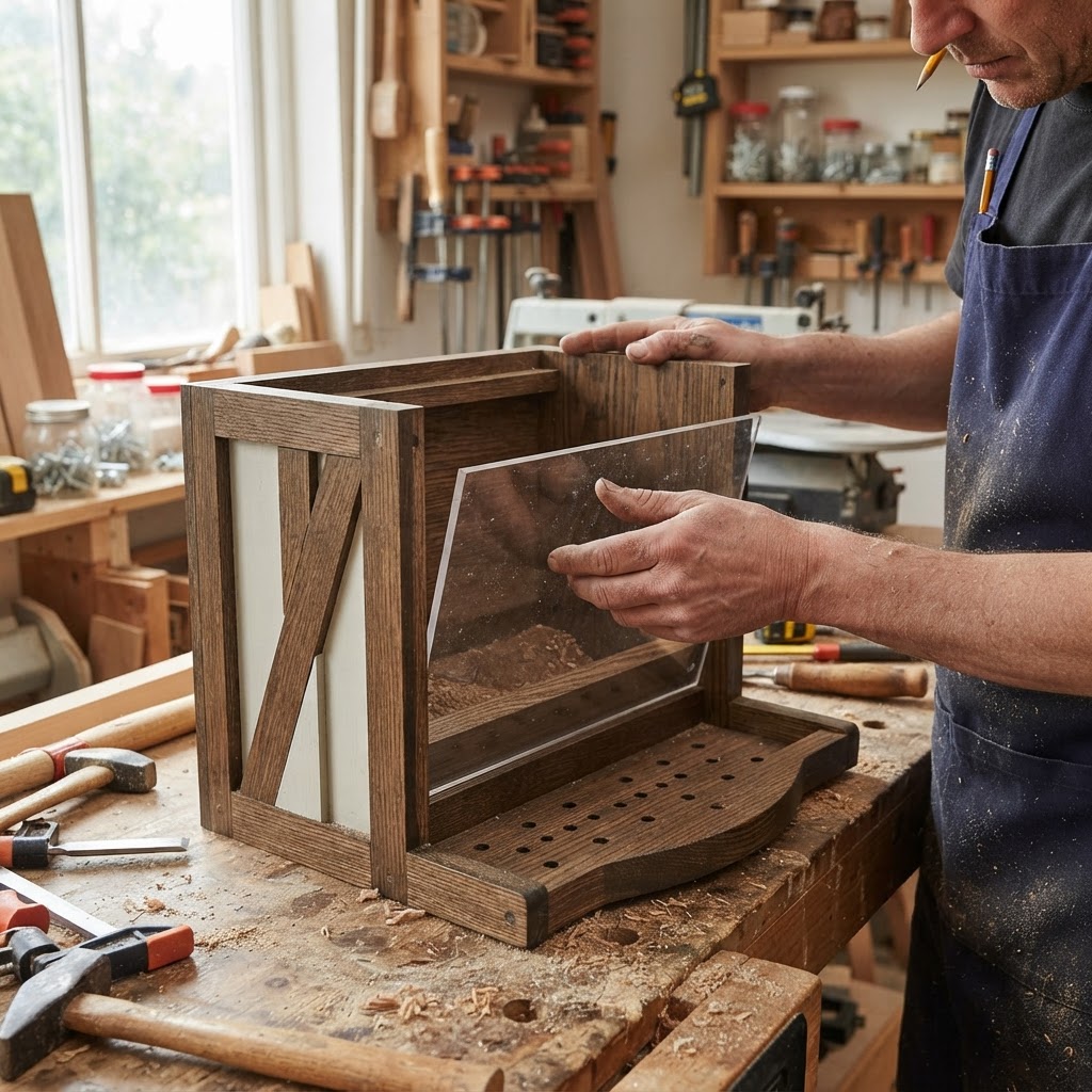 Tudor Revival Half-Timbered Cottage Feeder — step 3