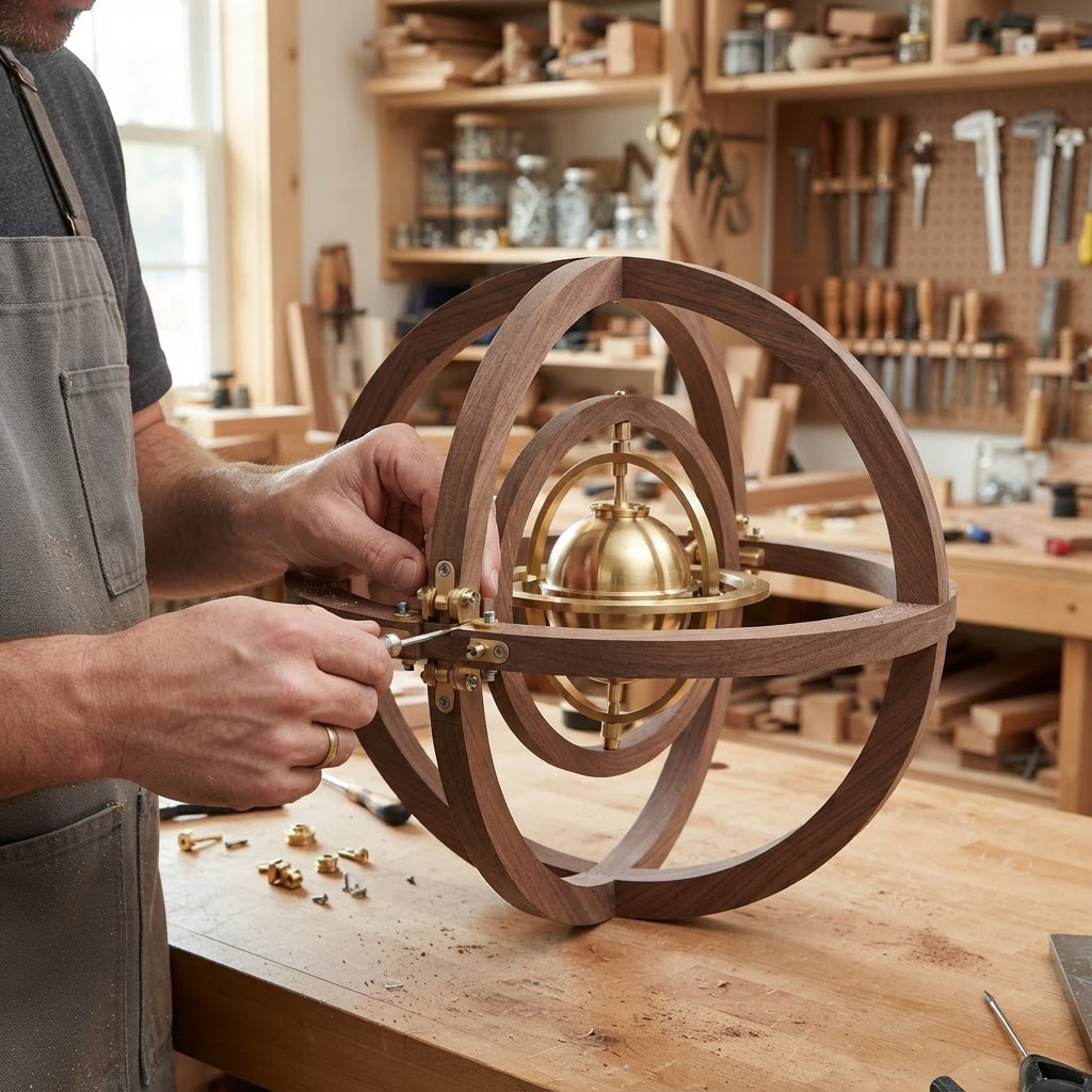Suspended Mariner Astrolabe Seed Sphere — step 2