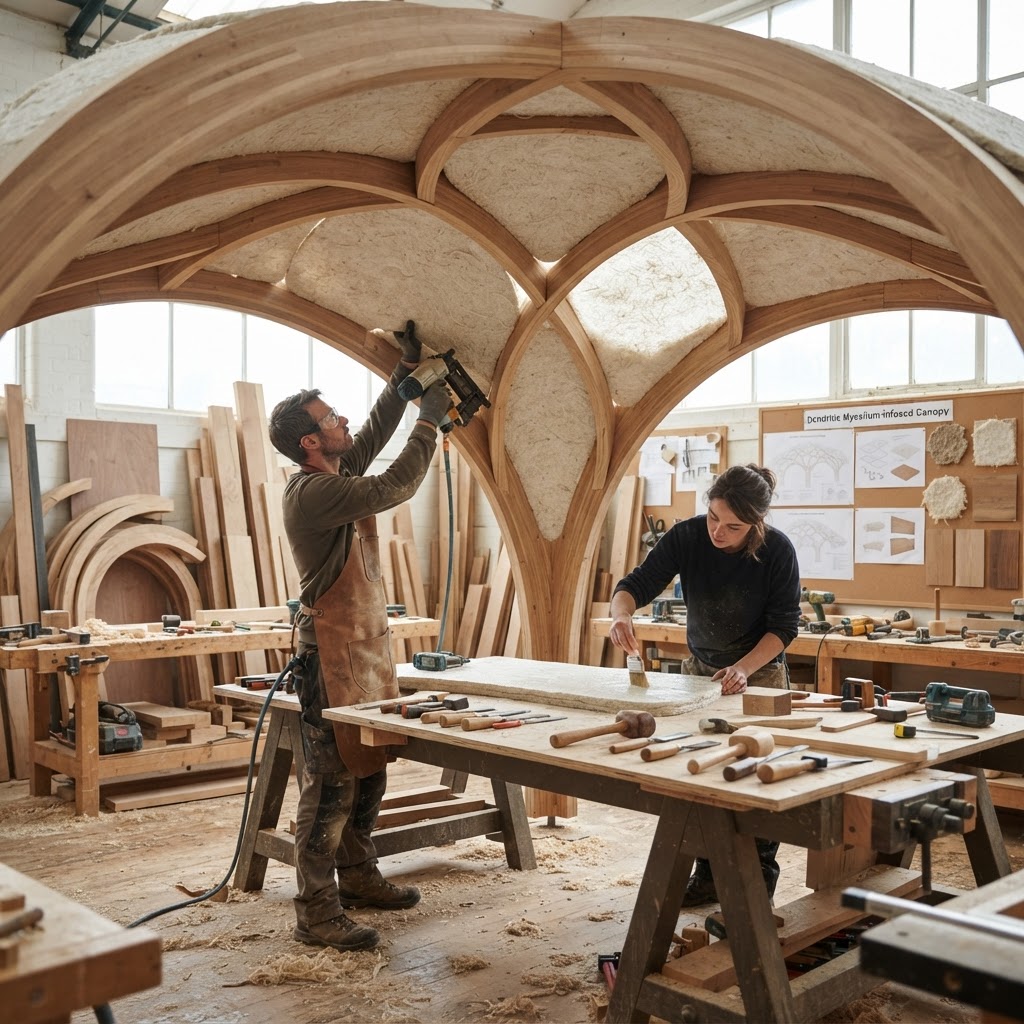 Bespoke Treetop Dendritic Mycelium-Infused Phyto-Refractive Sap-Flow Canopy Zenith-Harmonic Sleeping Alcove — step 2