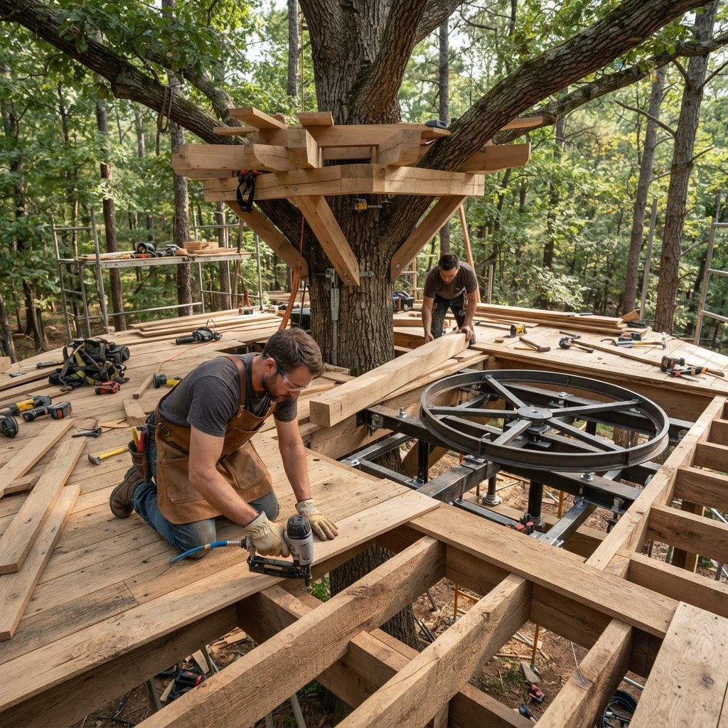 Bespoke Treetop Ink-Press Cartography Studio — step 1