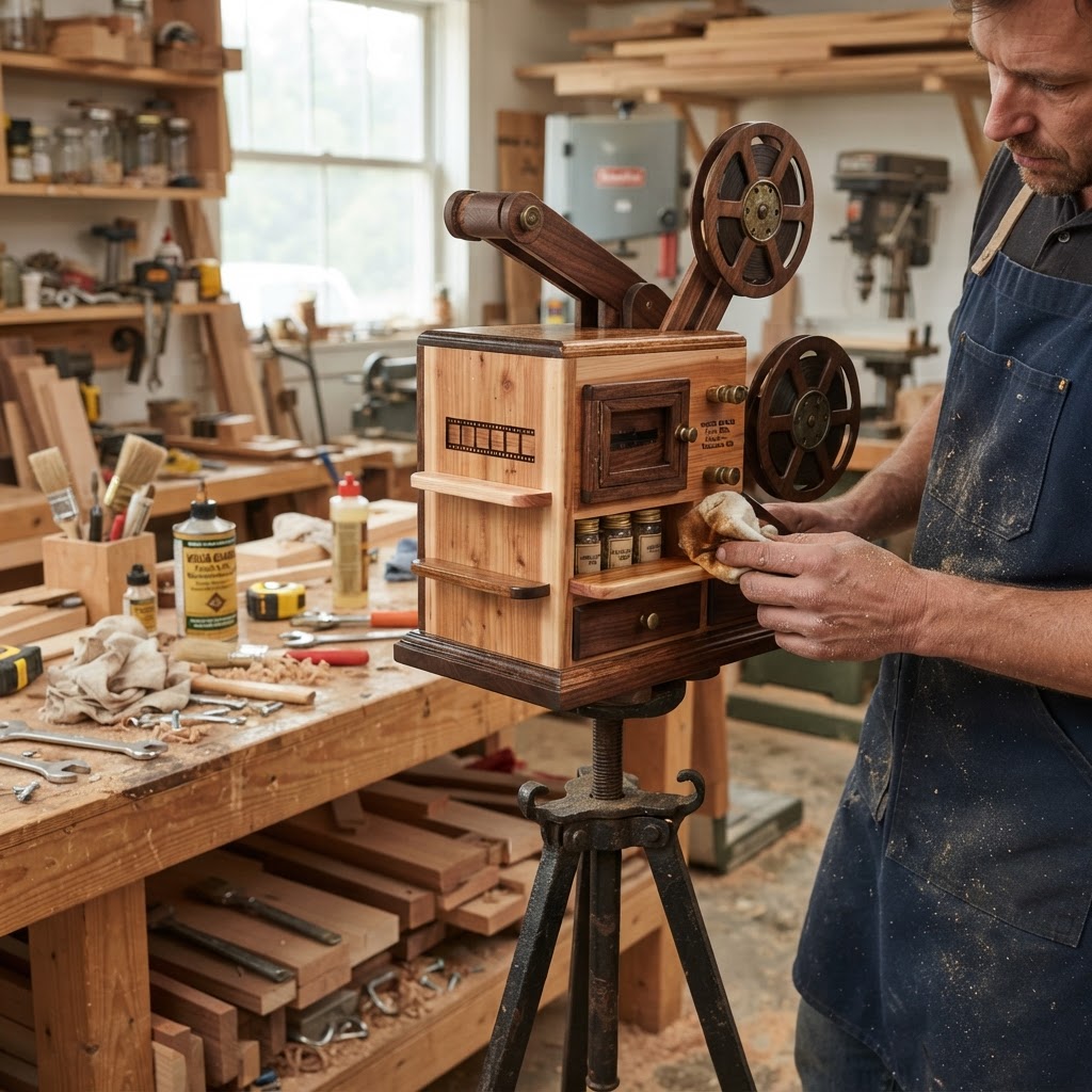 Vintage Film Reel Projector Seed Station — step 4