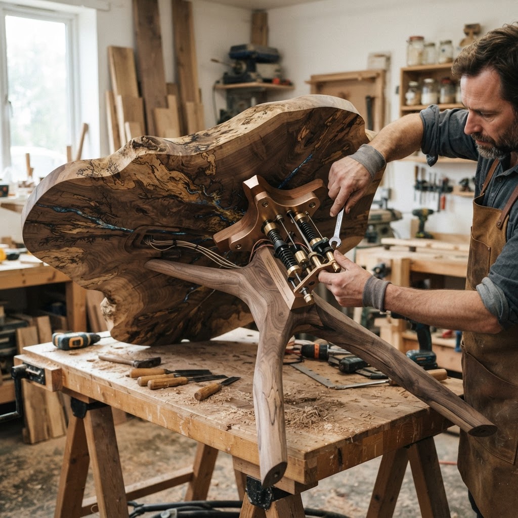 Bespoke Treetop Dendritic Mycelium-Infused Phyto-Tectonic Sap-Flow Canopy Seismic-Resonance Dining Table — step 3