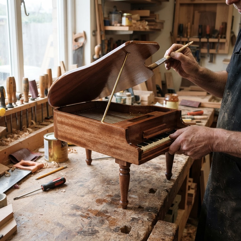 Victorian Miniature Grand Piano Seed Concert Hall — step 4