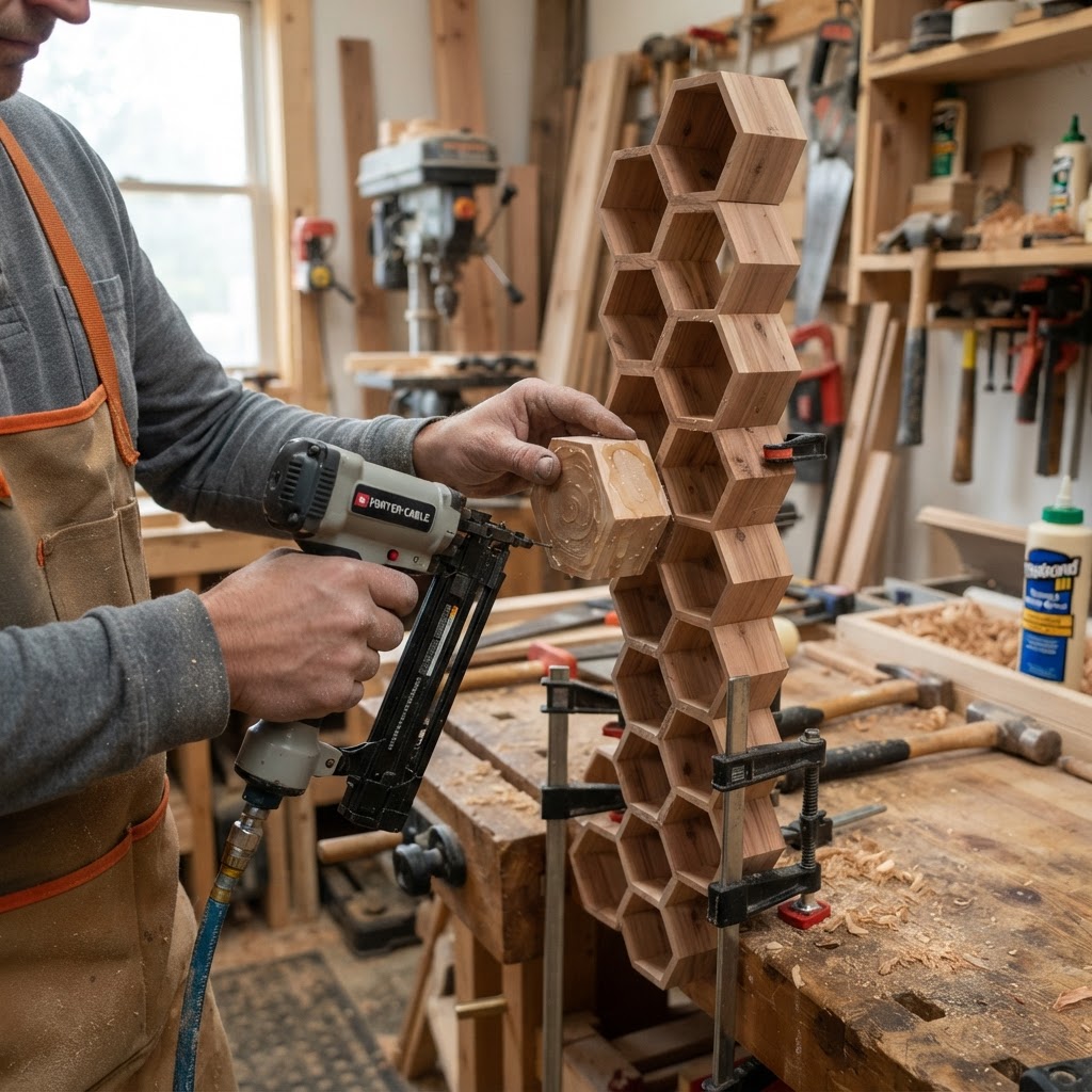 Fractal Geometric Honeycomb Hive Feeder — step 2