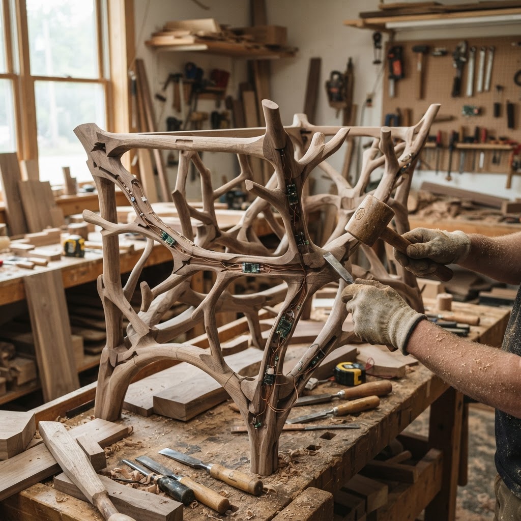 Bespoke Treetop Dendritic Mycelium-Infused Phyto-Magnetic Sap-Flow Canopy Aurora-Vane Bedside Commode — step 2