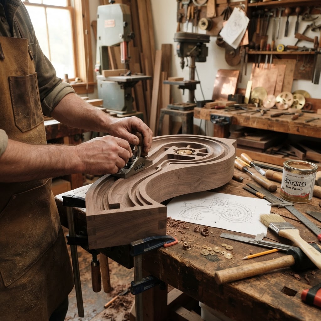 Vintage Patinated Copper Victorian Spirograph Seed Geometrician — step 1
