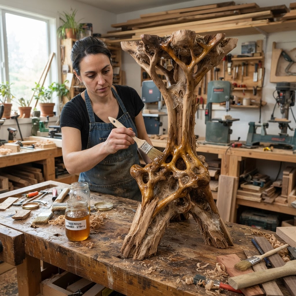 Bespoke Treetop Dendritic Mycelium-Infused Phyto-Gravimetric Sap-Flow Canopy Aurora-Tracking Meditation Plinth — step 4
