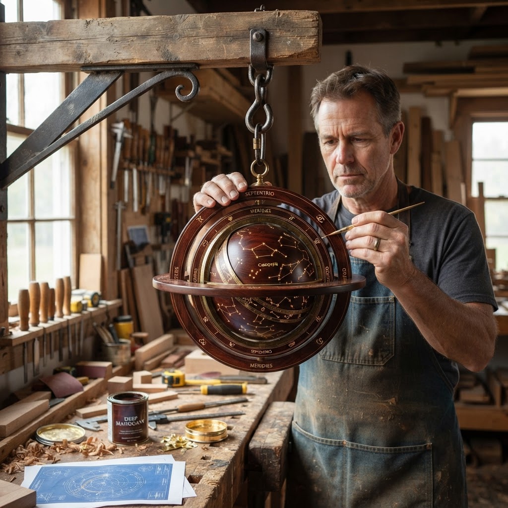 Suspended Mariner Astrolabe Seed Sphere — step 4