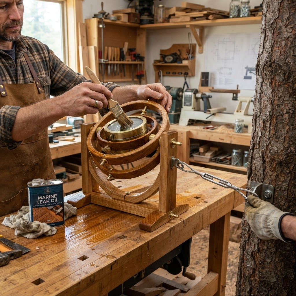 Arboreal Equilibrium Gyroscopic Compass Bench — step 4
