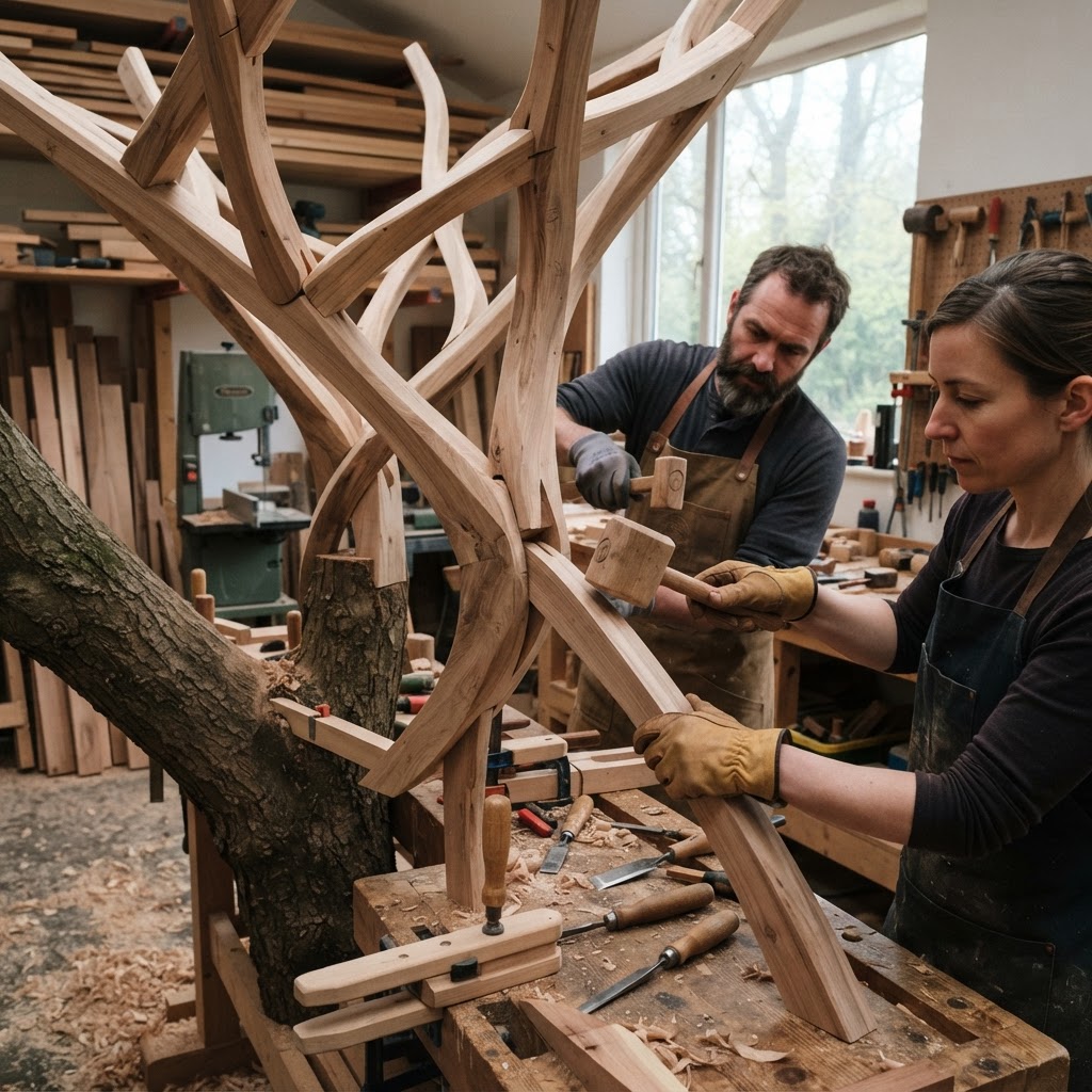 Bespoke Treetop Dendritic Mycelial Phyto-Acoustic Rain-Drum Pavilion — step 1