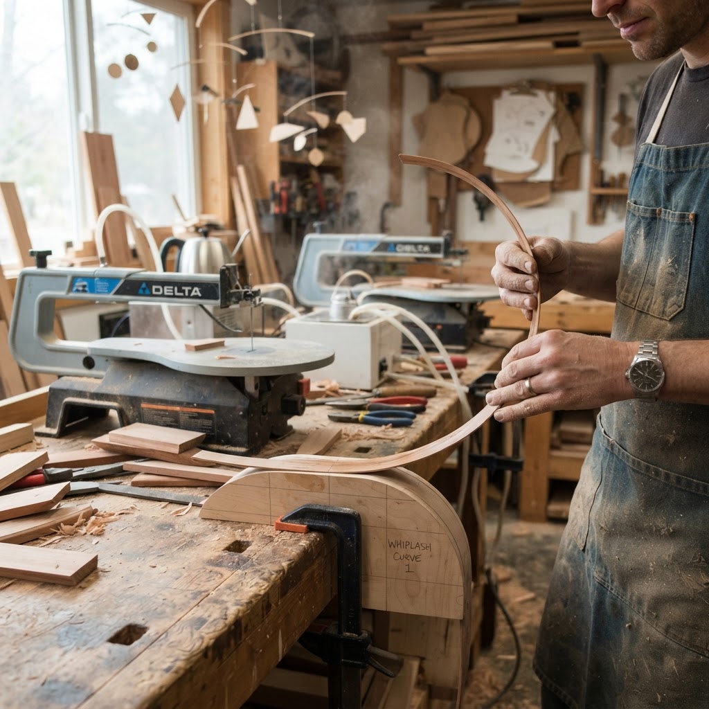 Suspended Kinetic Mobile Art Nouveau Feeder — step 1