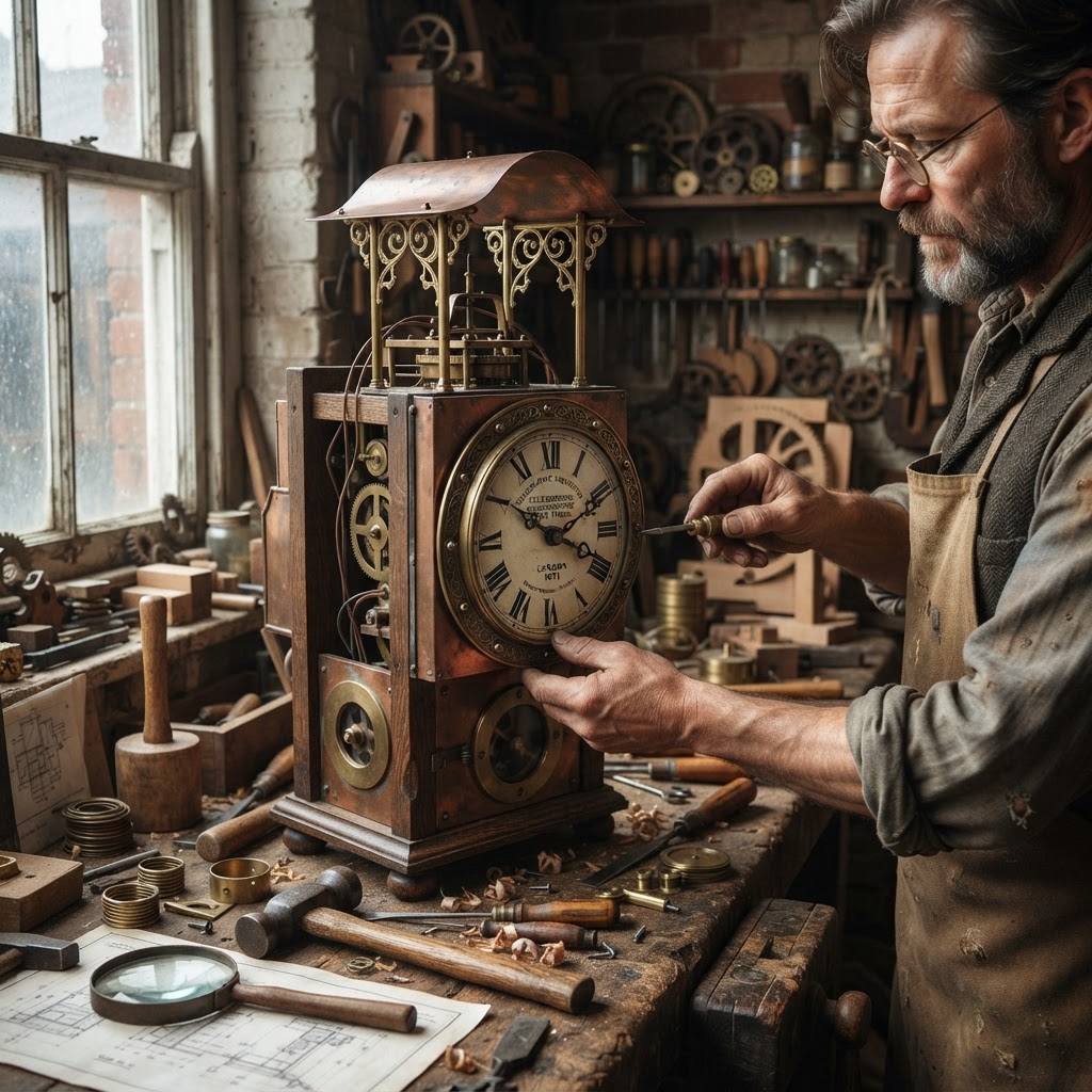 Vintage Patinated Copper Victorian Telegraphic Induction Chronoscope Seed Timer — step 3