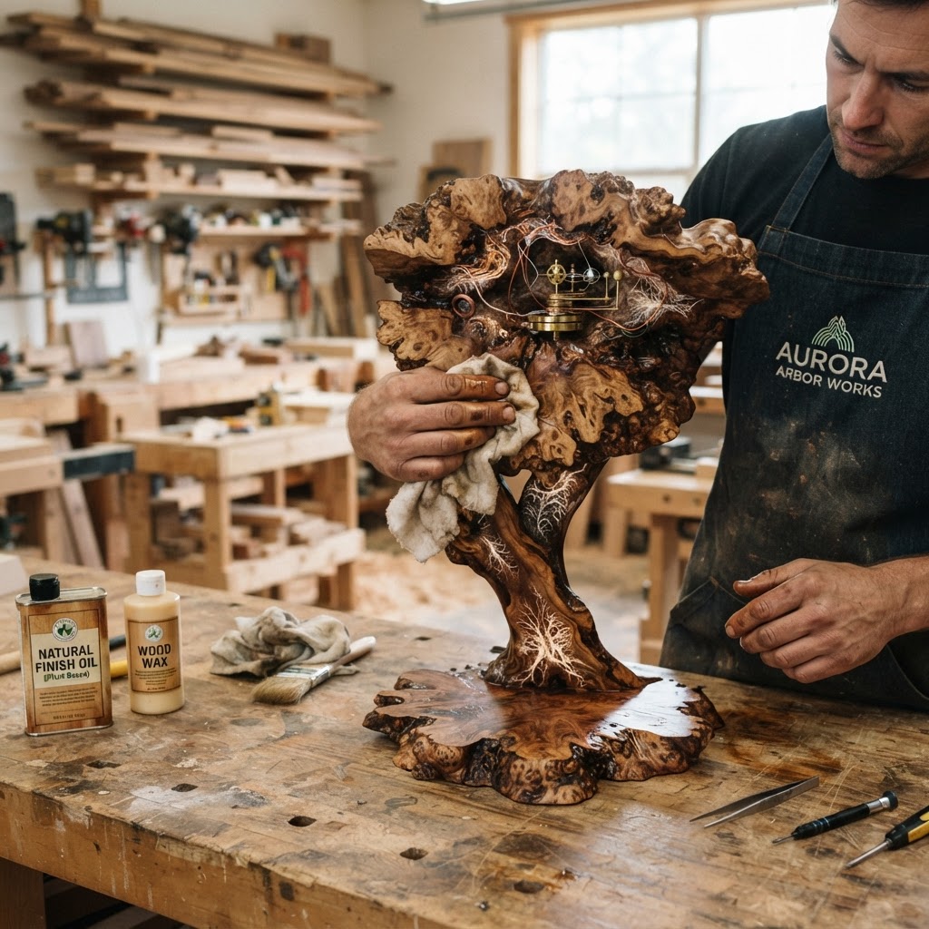 Bespoke Treetop Dendritic Mycelium-Infused Phyto-Kinetic Sap-Flow Canopy Zephyr-Orrery Nightstand — step 4