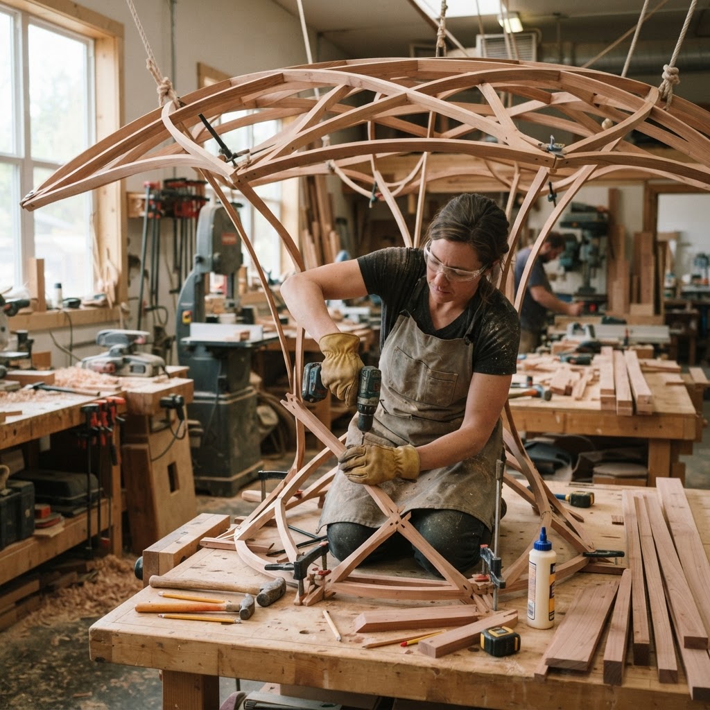 Bespoke Treetop Dendritic Mycelium-Infused Phyto-Cyclic Sap-Flow Canopy Aurora-Mapping Reading Nook — step 2