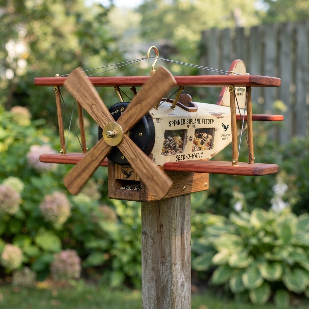Aeronautical Biplane Propeller Seed Spinner