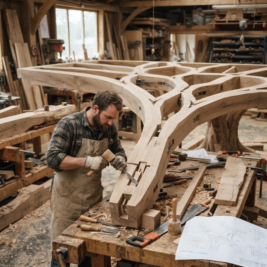 Bespoke Treetop Dendritic Mycelial Phyto-Kinetic Wind-Chime Pavilion — step 1