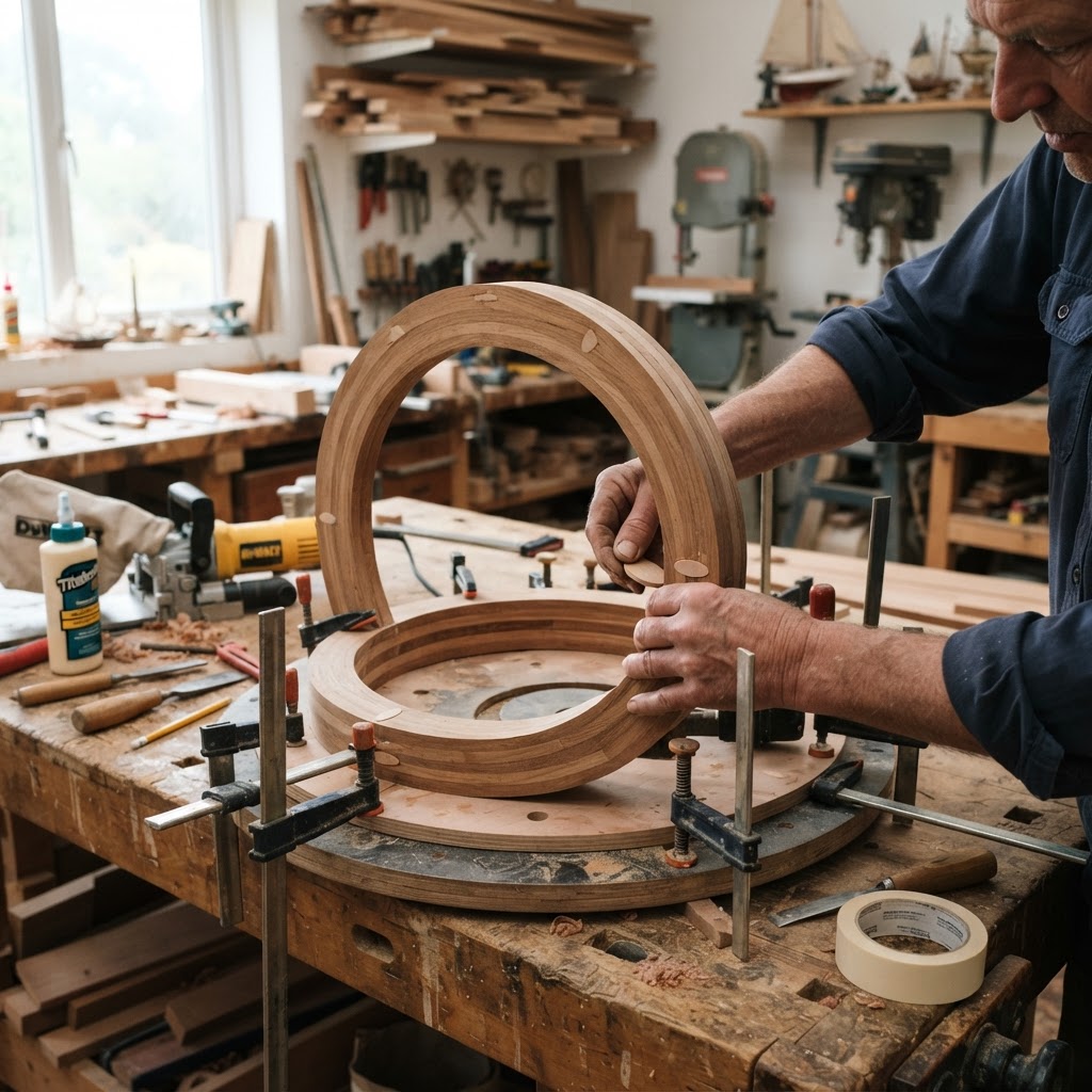 Vintage Patinated Copper Maritime Portlight Seed Portal — step 1