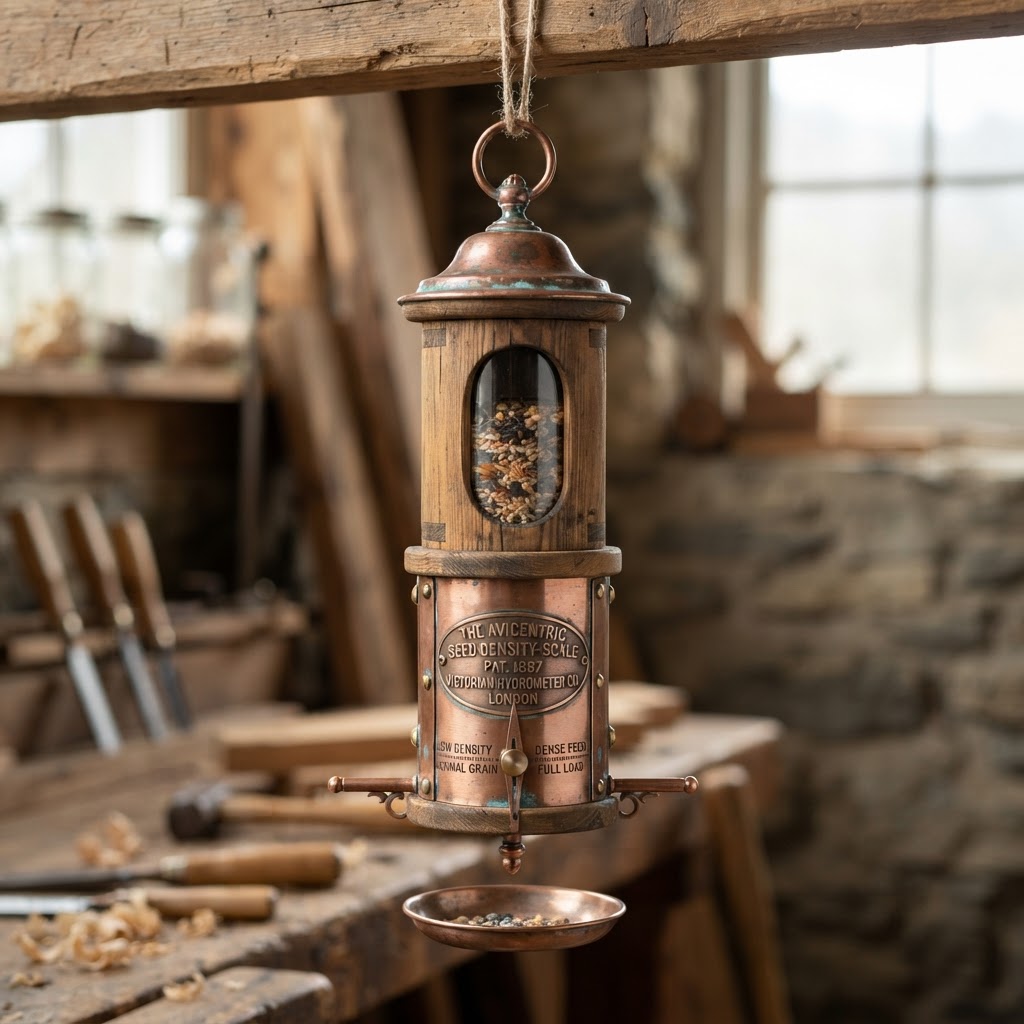 Vintage Patinated Copper Victorian Telegraphic Hydrometer Seed Density-Scale