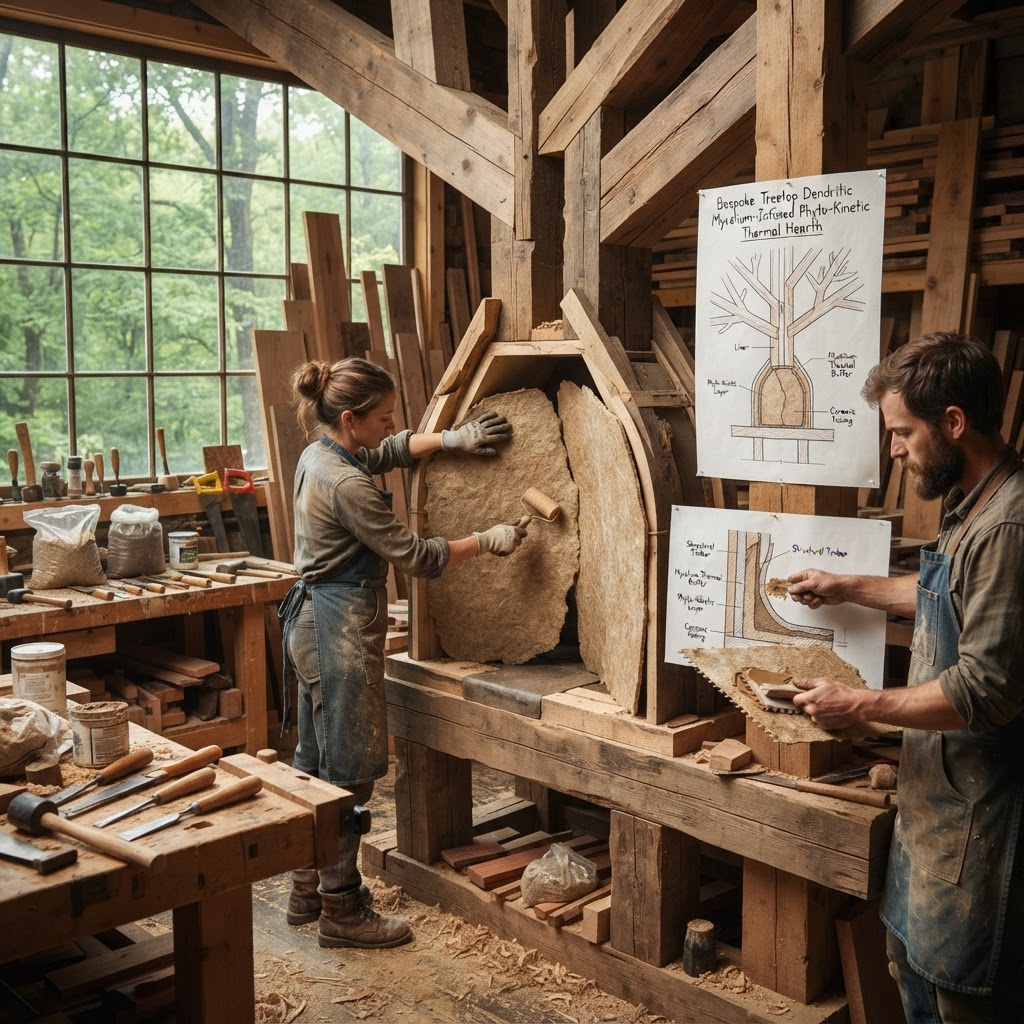 Bespoke Treetop Dendritic Mycelium-Infused Phyto-Kinetic Thermal Hearth — step 2