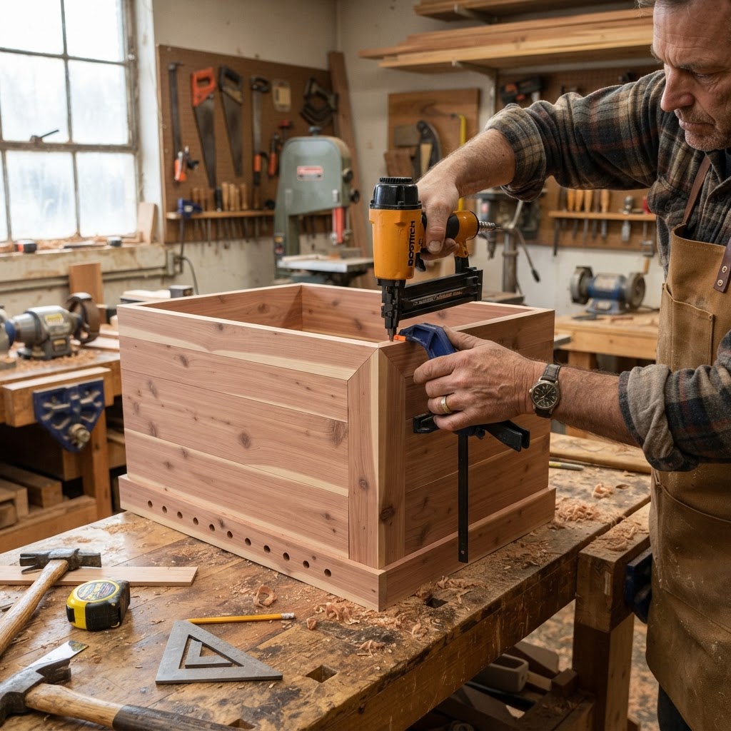Vintage Transatlantic Steam Trunk Seed Chest — step 1