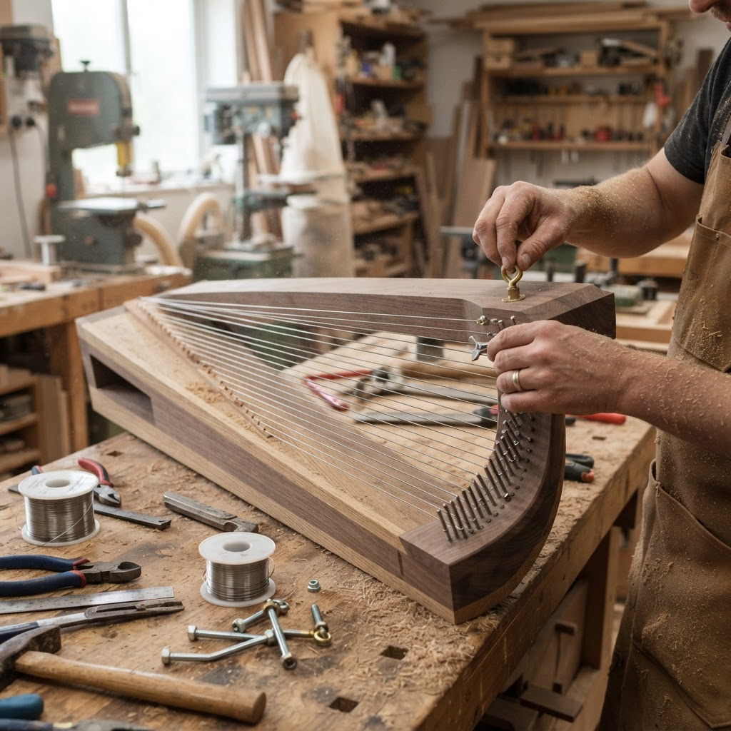 Bespoke Treetop Atmospheric Humidity Condensation Harp — step 2
