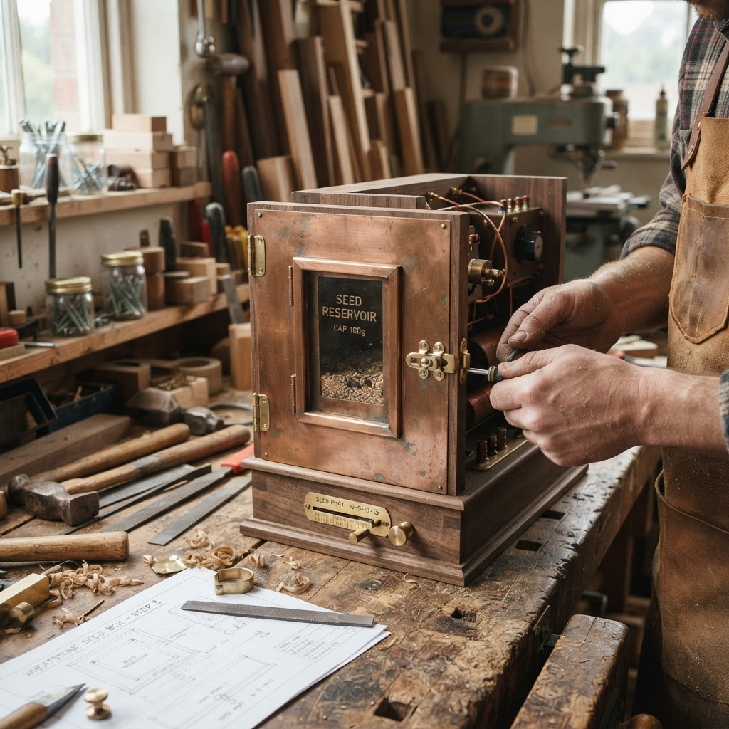 Vintage Patinated Copper Victorian Telegraphic Wheatstone Bridge Seed Resistance-Box — step 3