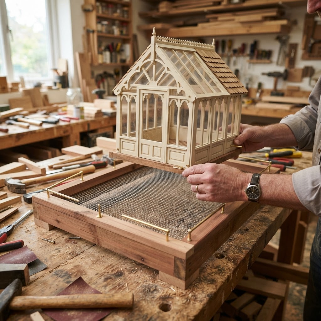 Bespoke Victorian Greenhouse Conservatory Bird Feeder — step 4