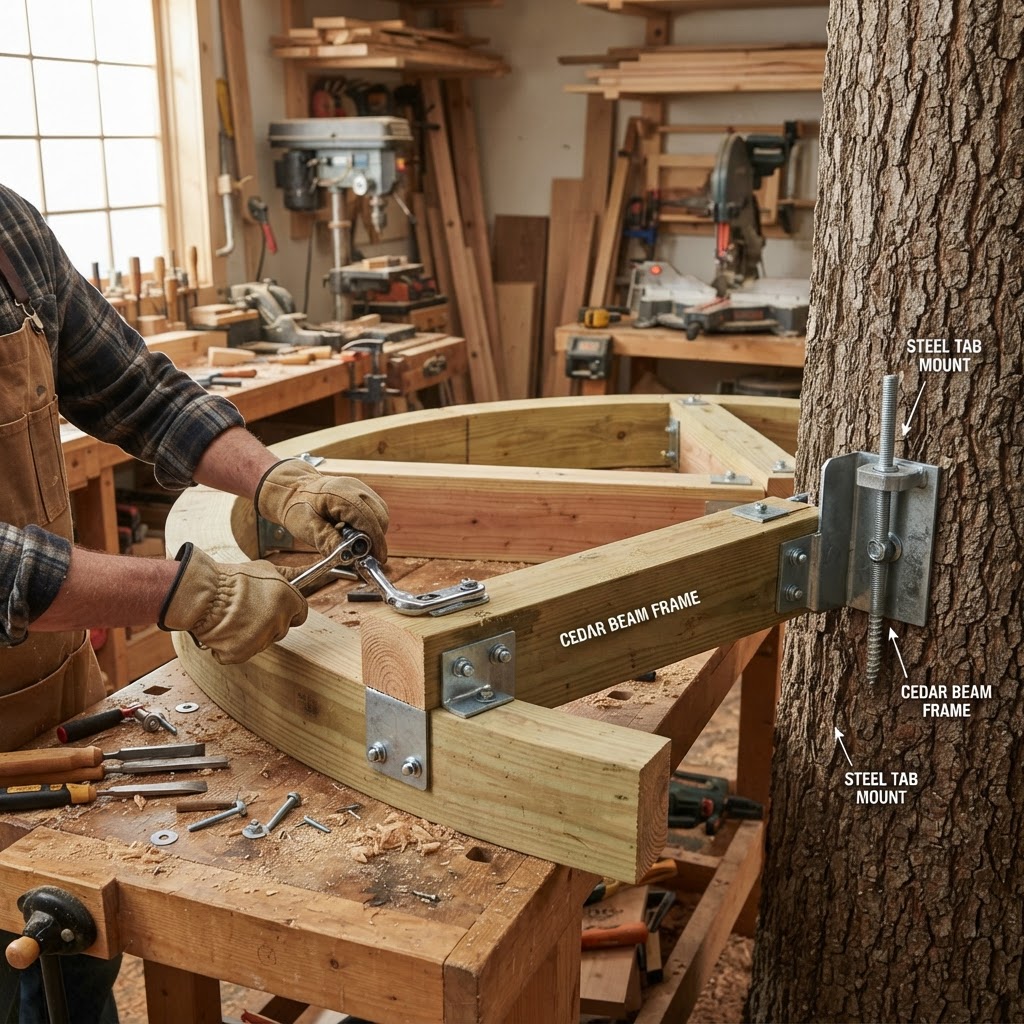 Suspended Cedar Stargazer Nest — step 1