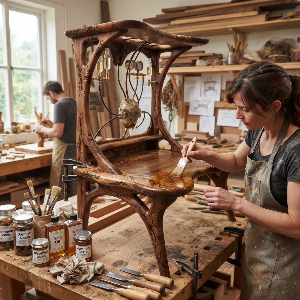 Bespoke Treetop Dendritic Mycelium-Infused Phyto-Pneumatic Sap-Flow Canopy Storm-Tracking Writing Desk — step 4