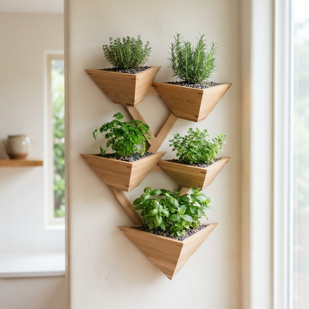 Floating Tiered Geometric Herb Garden
