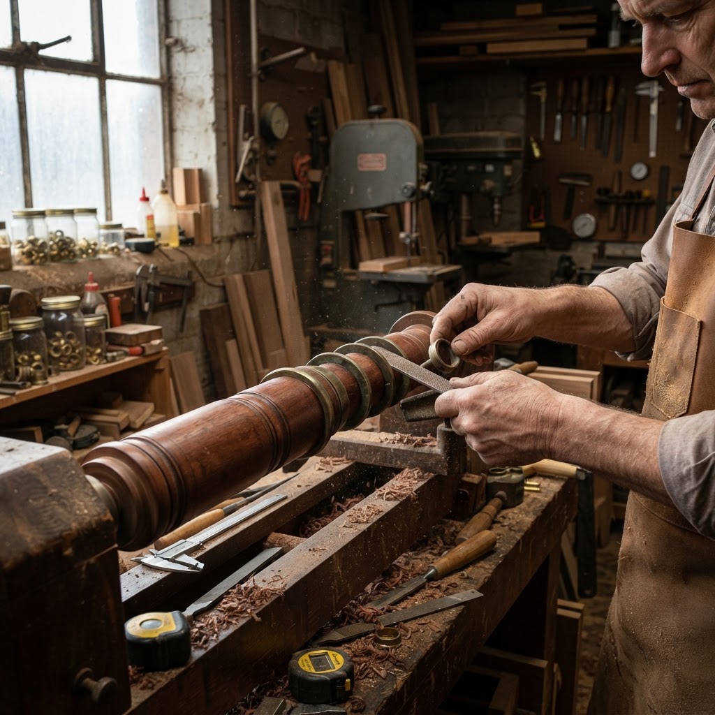 Vintage Patinated Copper Victorian Pneumatic Tube Seed Dispatcher — step 1