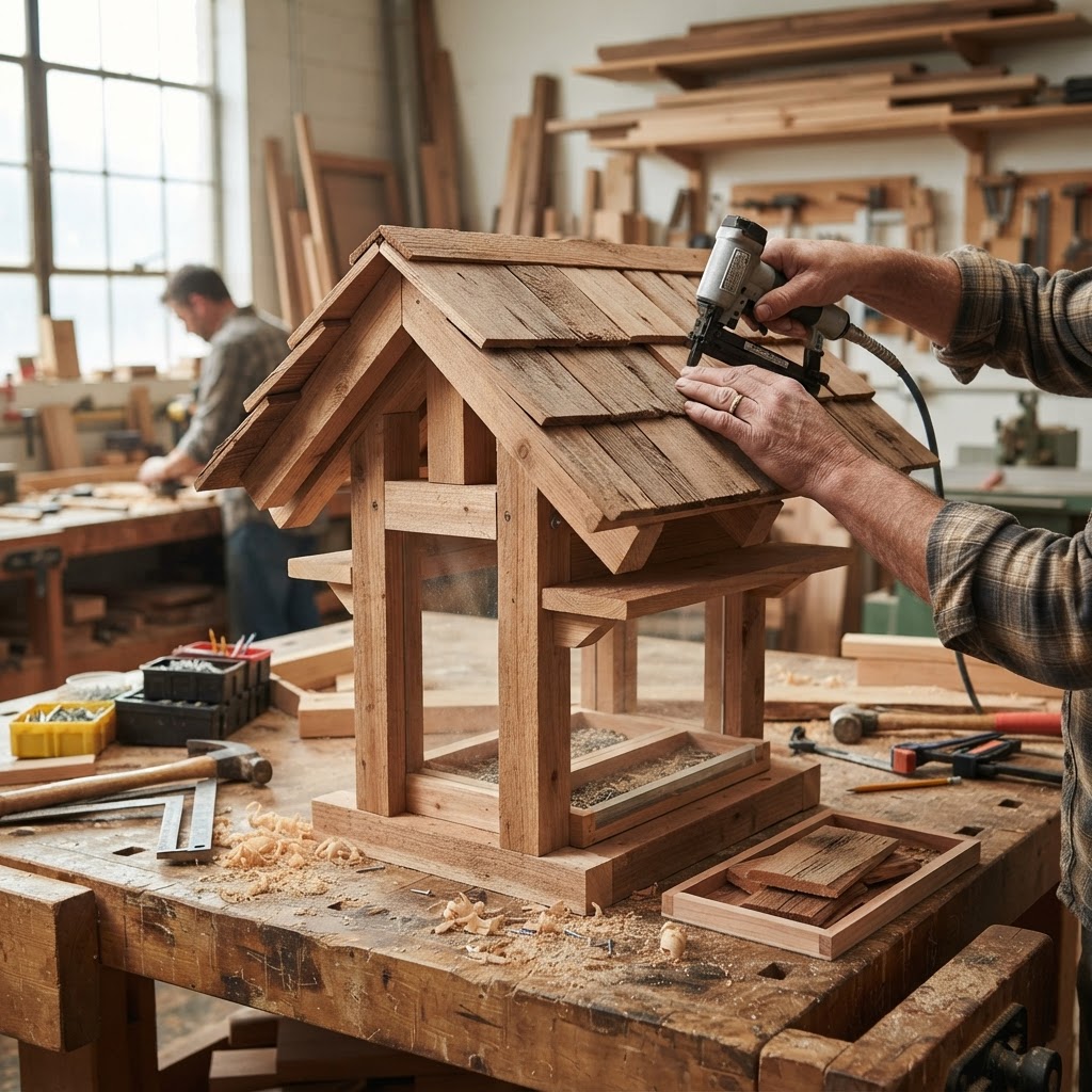 The "Aviary Observatory" Timber Frame Bird Feeder — step 3