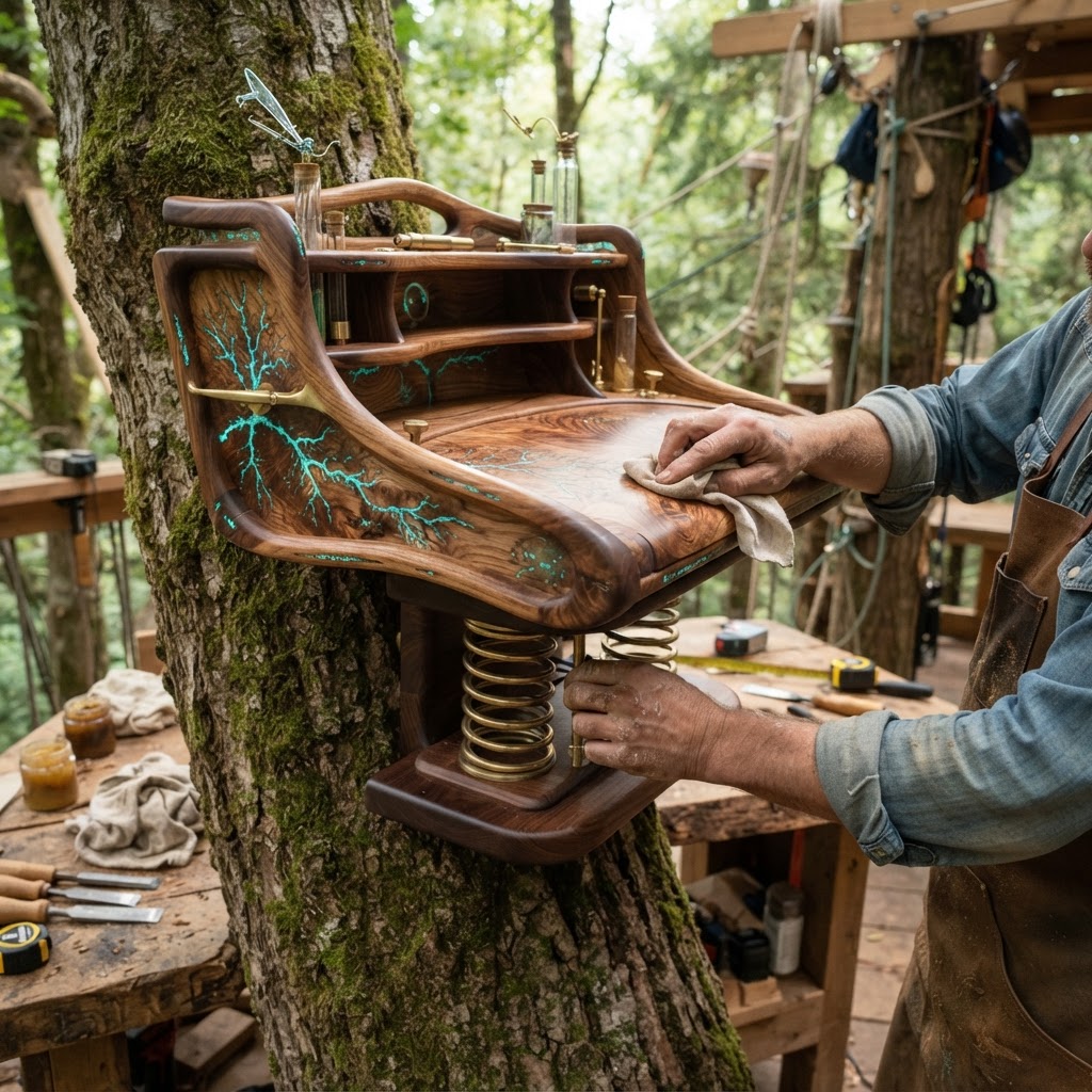 Bespoke Treetop Dendritic Mycelium-Infused Phyto-Luminous Sap-Flow Canopy Aurora-Vane Writing Console — step 4