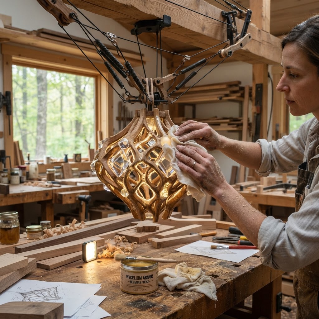Bespoke Treetop Dendritic Mycelium-Infused Phyto-Refractive Sap-Flow Canopy Prism-Lantern — step 4
