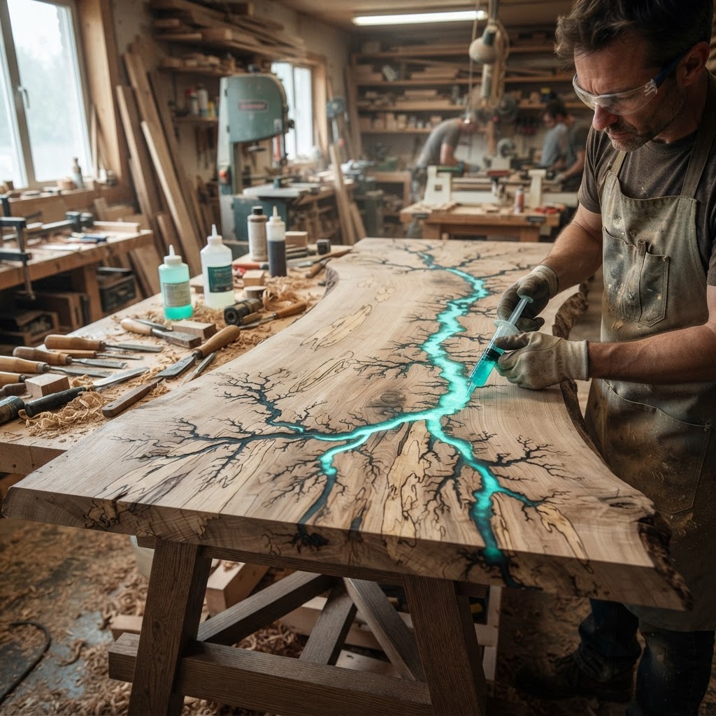 Bespoke Treetop Dendritic Mycelium-Infused Phyto-Luminous Sap-Flow Canopy Aurora-Vane Writing Console — step 3