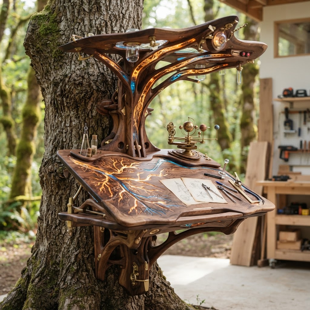 Bespoke Treetop Dendritic Mycelium-Infused Phyto-Refractive Sap-Flow Canopy Zephyr-Orrery Drafting Bureau