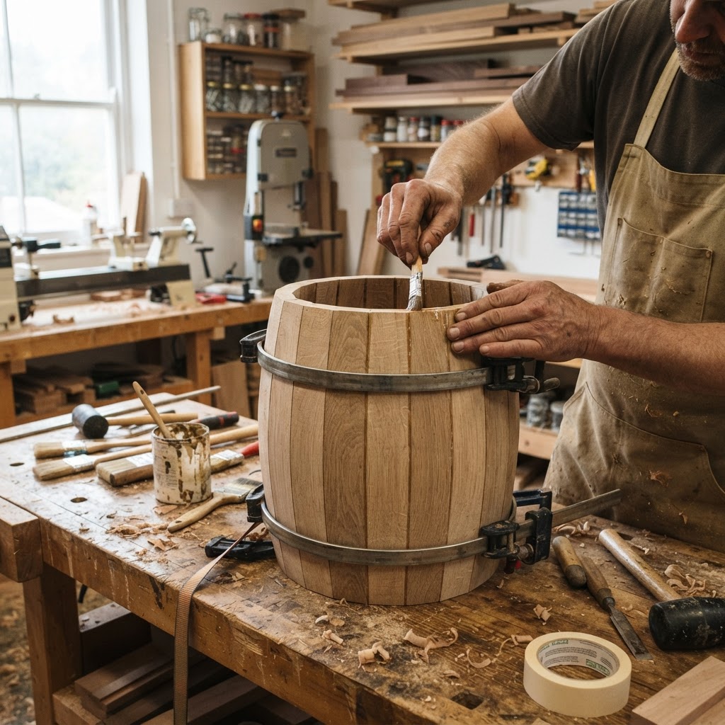 Vintage Patinated Copper Diving Bell Seed Chamber — step 1