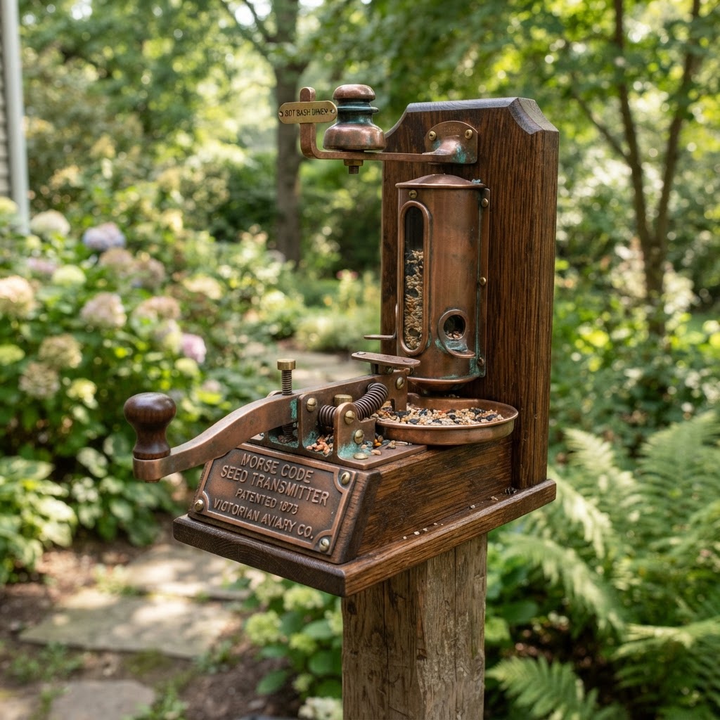 Vintage Patinated Copper Victorian Telegraphic Morse Code Seed Transmitter