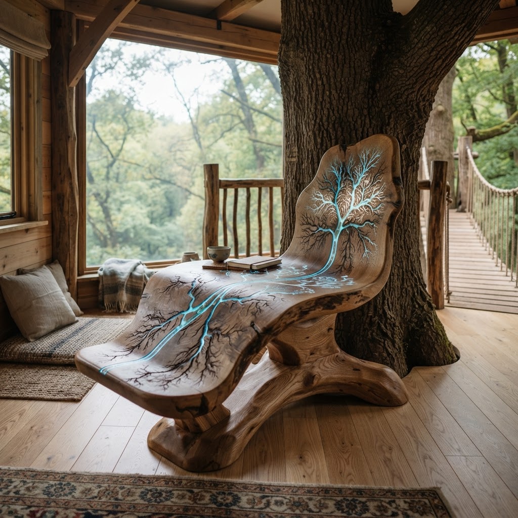 Bespoke Treetop Dendritic Mycelium-Infused Phyto-Kinetic Sap-Flow Canopy Osmosis-Mapping Meditation Plinth