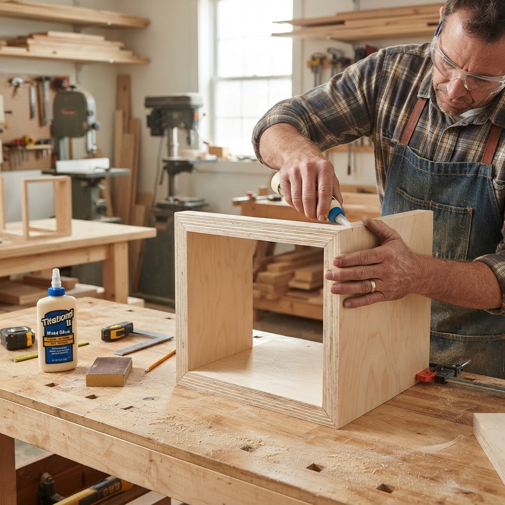 Neon-Accent Bauhaus Geometric Seed Cube — step 1
